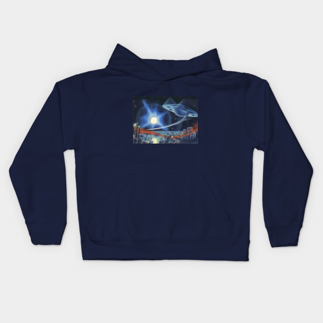 Vintage Science Fiction Kids Hoodie by MasterpieceCafe